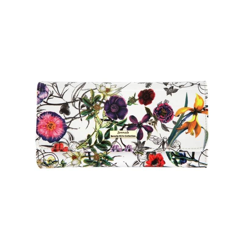 Serenade - Botanics WSH4701(G) RFID Blocking Large Leather Wallet - Floral
