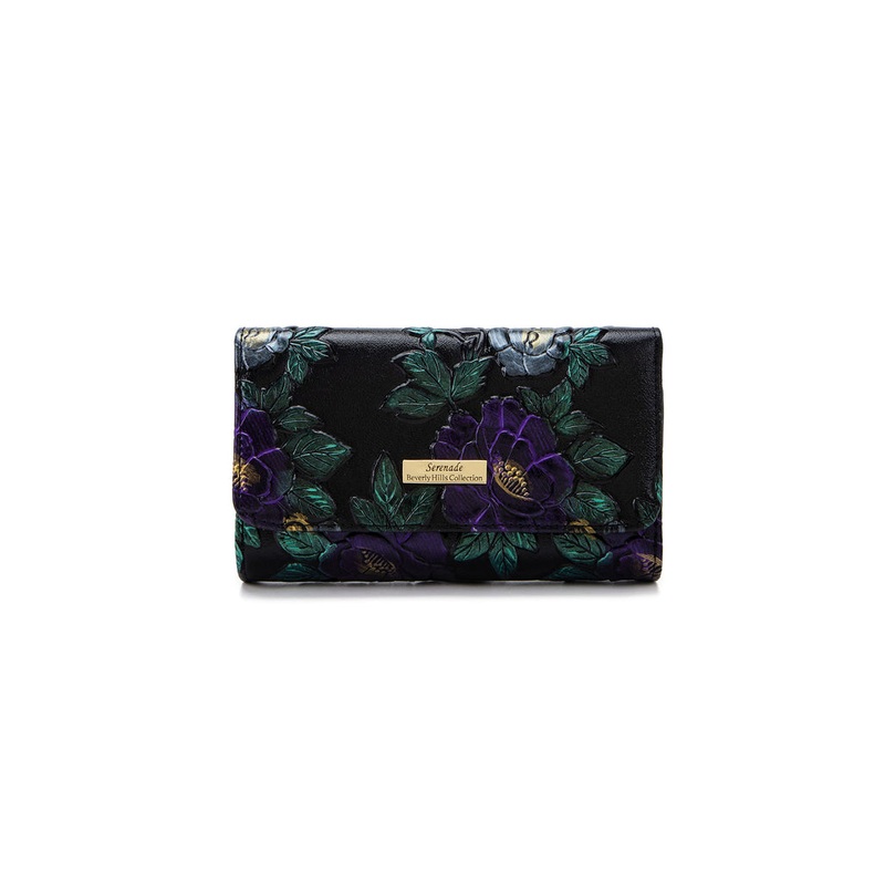 Serenade - Vincent Medium RFID Hand Painted Wallet - Floral