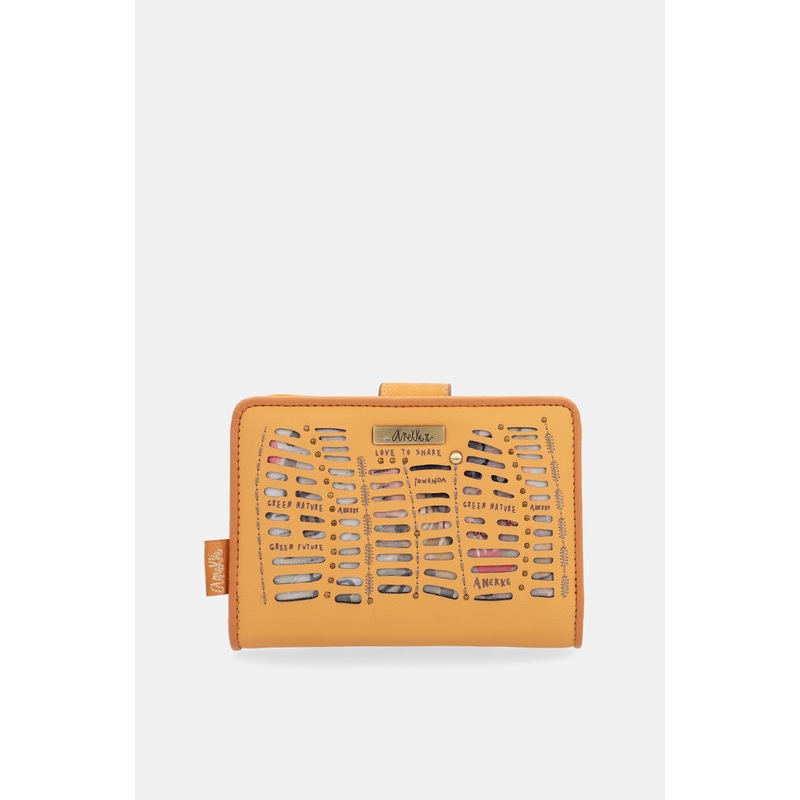 Nature Pachamama medium RFID wallet ochre ocher