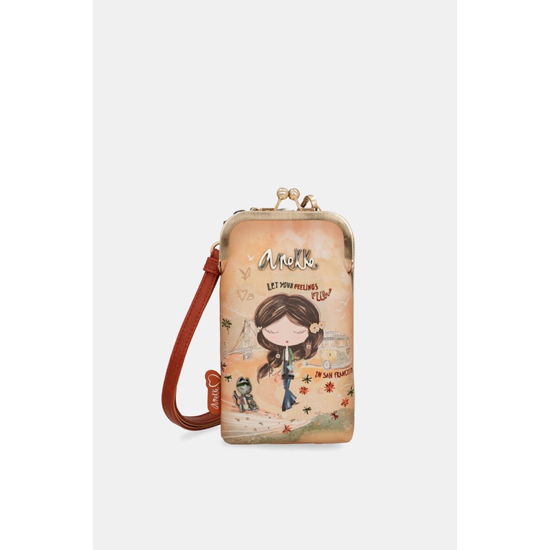 Peace & Love camel 3-in-1 RFID wallet bag