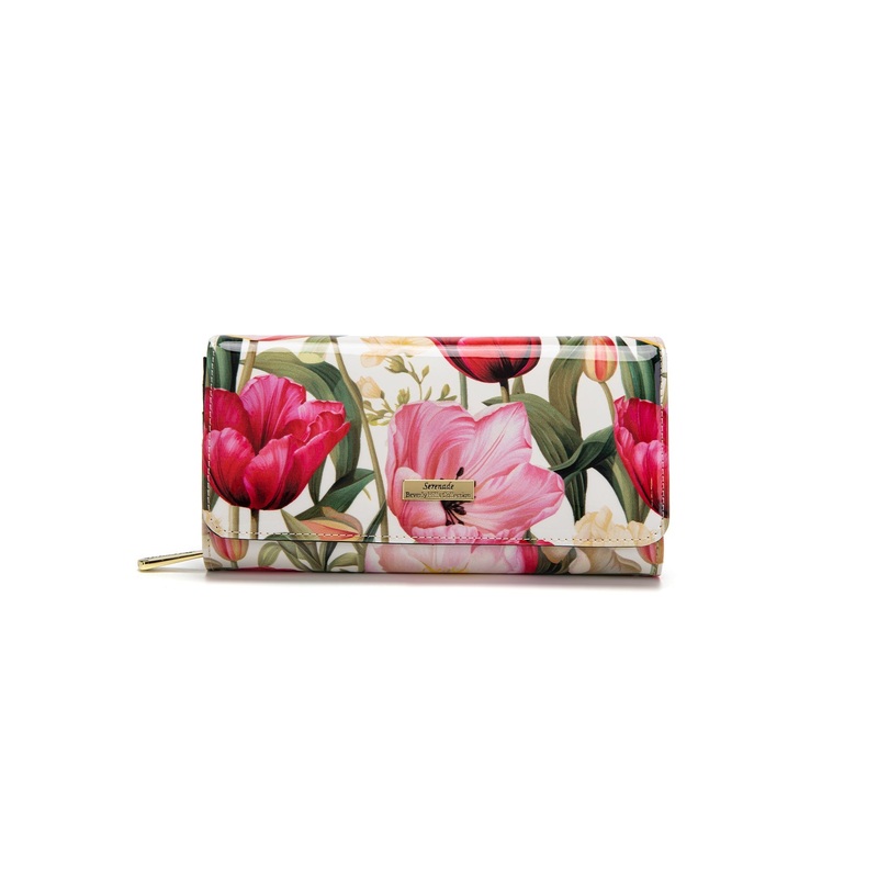 Serenade - WSF2101 Spring Tulip Large Leather Wallet with RFID