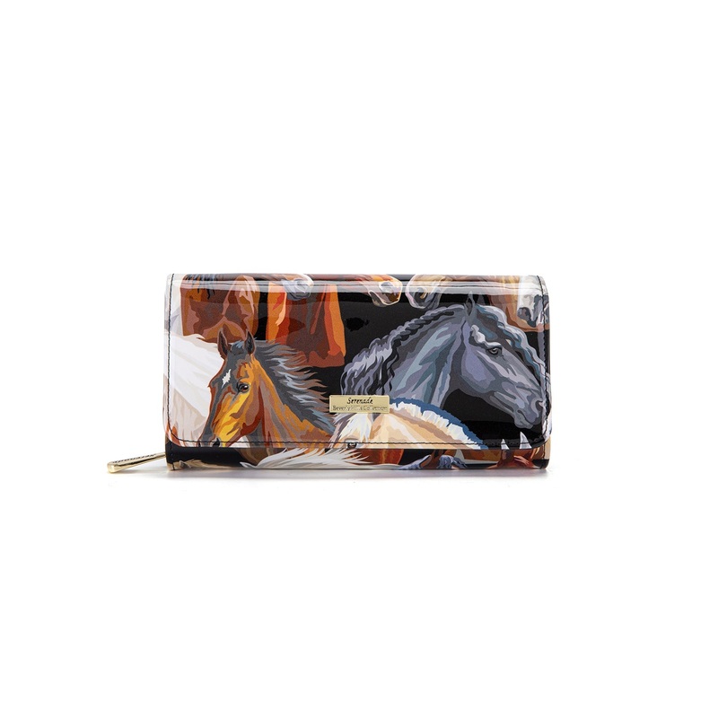Serenade - WSF2401 Equestrian Large Leather Wallet with RFID