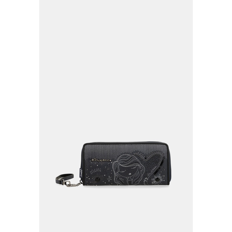 Studio navy blue large RFID wallet