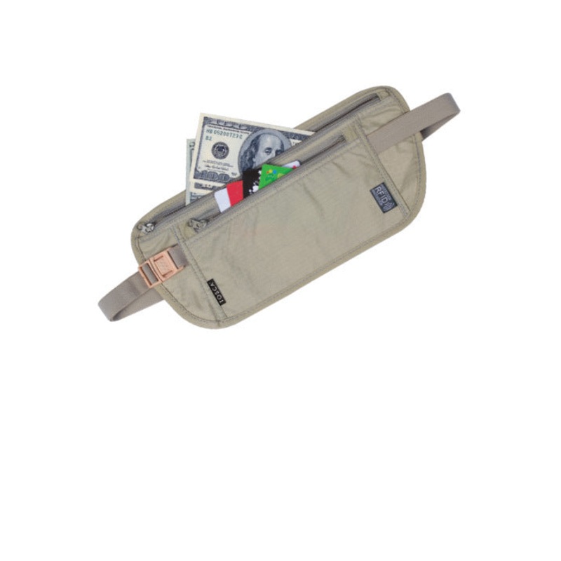 Tosca - TCA011 RFID Waist Security money belt - Beige