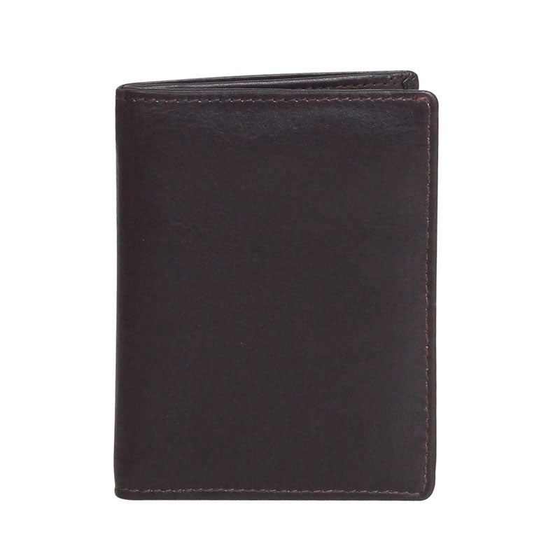 Zoomlite - Arlington Leather RFID Flap Card Note Sleeve - Chocolate
