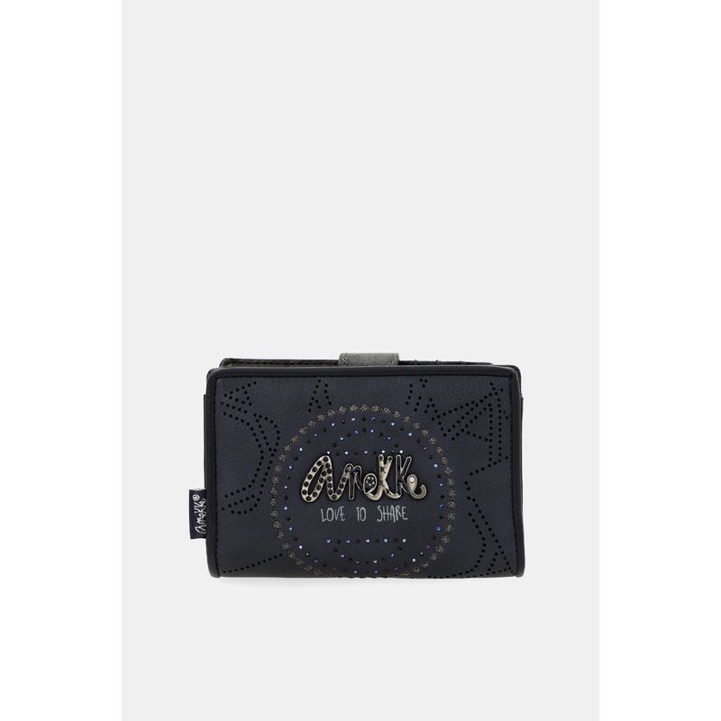 Studio navy blue small RFID wallet