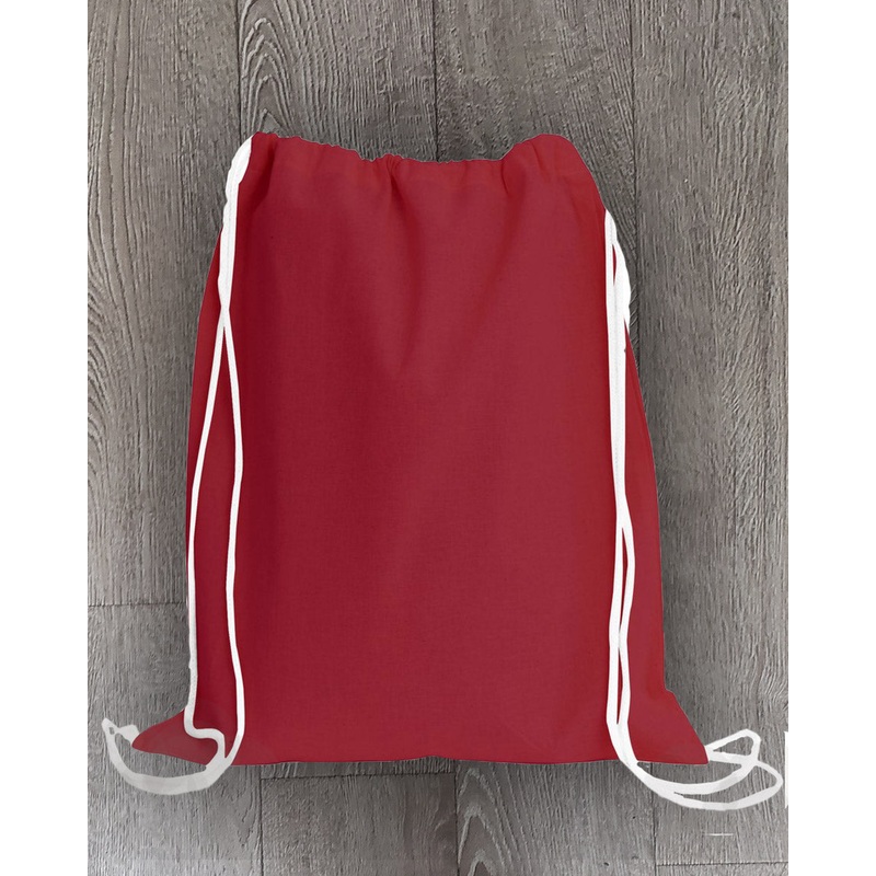 12 ct Blank 100% Cotton Drawstring Backpacks for Santa Sacks Bulk - By Dozen