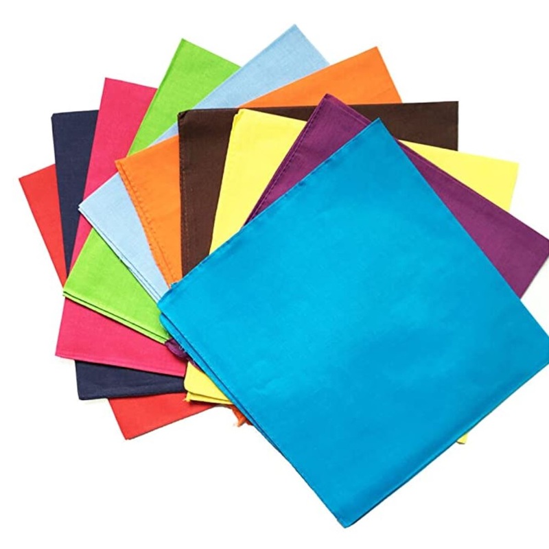 120 ct 100% Cotton Solid Color Bandana - By Case
