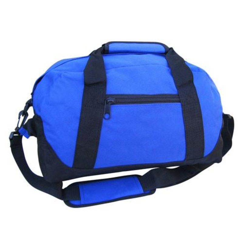 14 in Small Size Two-Tone Duffle Bag with Hook and Loop Handle