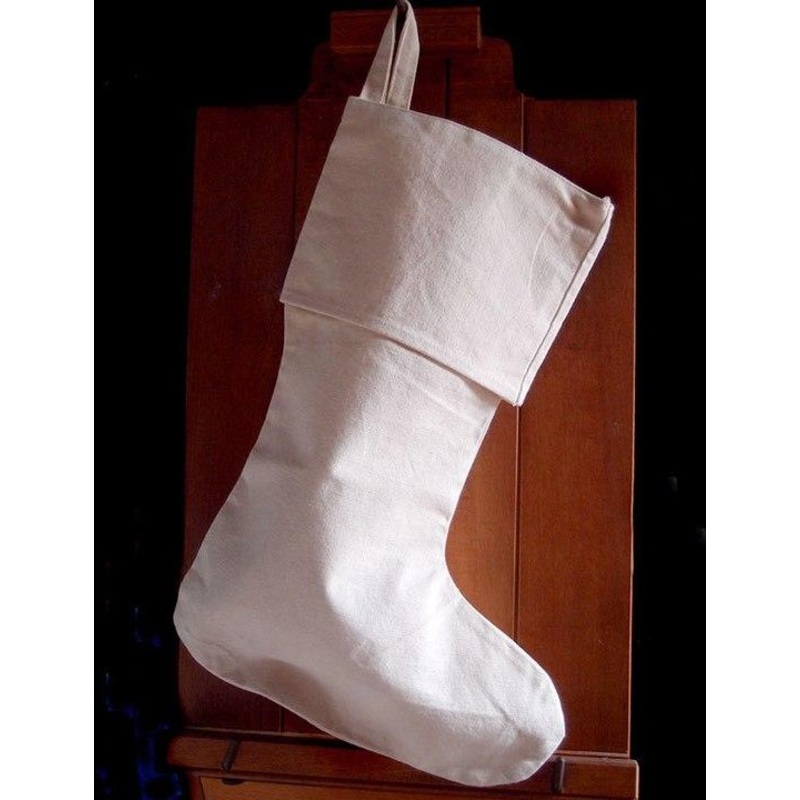 17 in Economical 100% Canvas Christmas Stocking - CS152C (6 Pack)