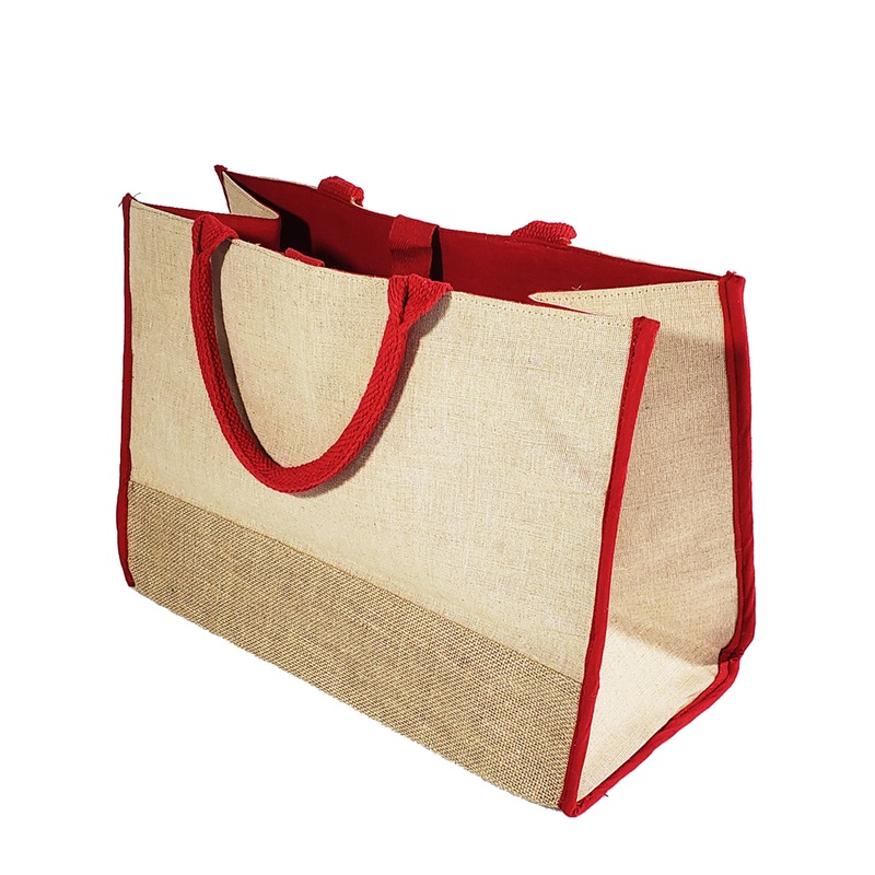 6 ct Fashion Jute Tote Bags / Heavy Duty Burlap Bags - By Bundle