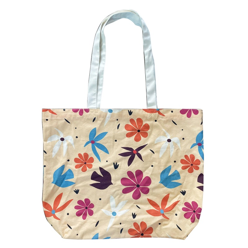 All Over Print Gusseted Shopping Tote Bag - Med/Large