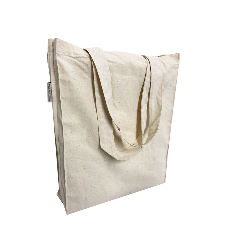 Closeout Organic Book Bag / 10 in Small Tote Bag with Full Gusset - TF115