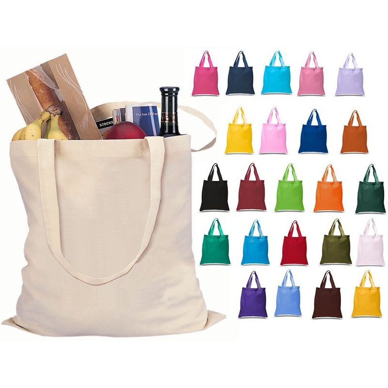 Set of 24 - Cotton Canvas Tote Bags - High Quality TOB293