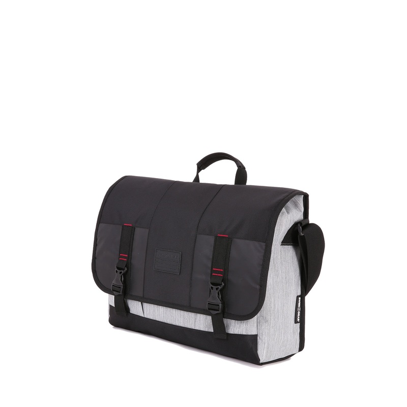 SWISSGEAR 5659 Laptop Messenger Bag in Light Grey/Black