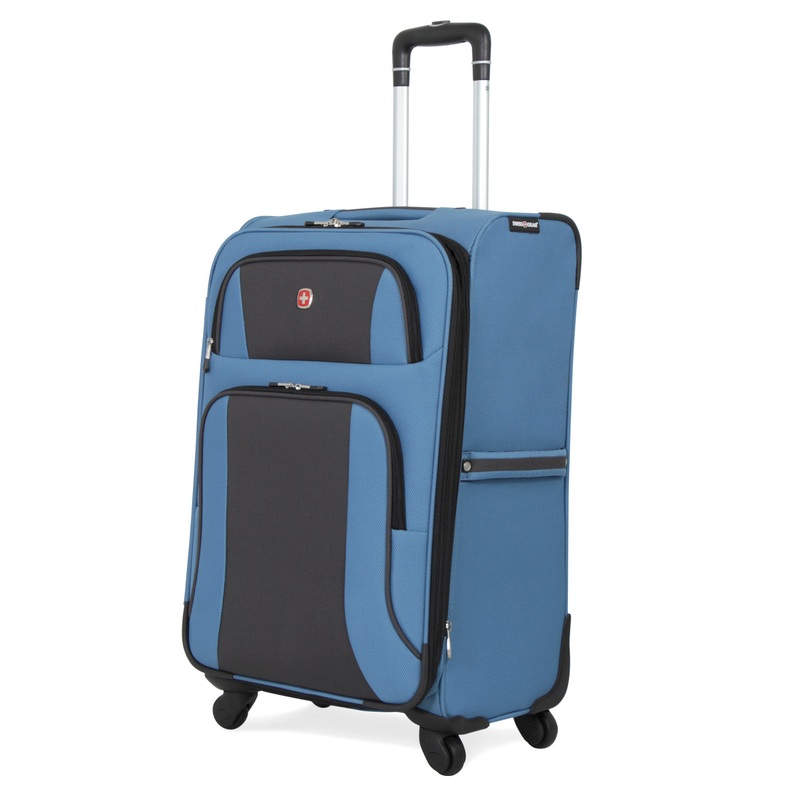 SWISSGEAR 6110 Medium Checked Spinner in Blue/Black