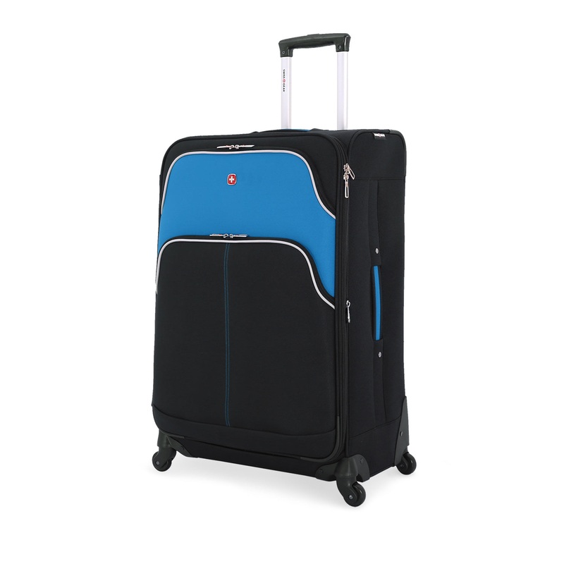 SWISSGEAR 6359 Large Checked Spinner in Black/Teal