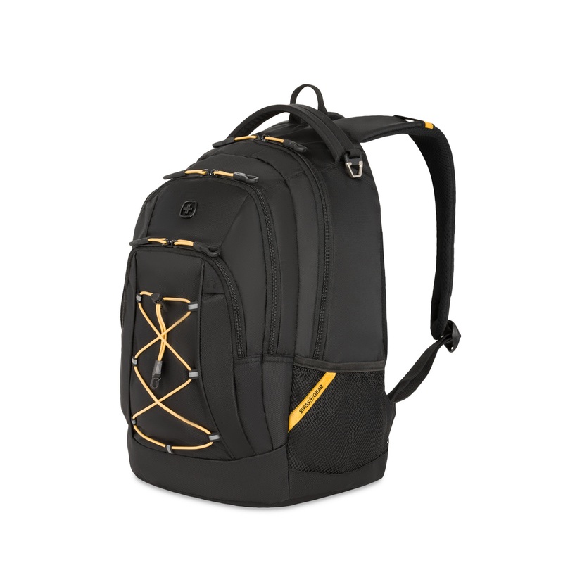 SWISSGEAR Bungee Core Laptop Backpack in Black/Gold