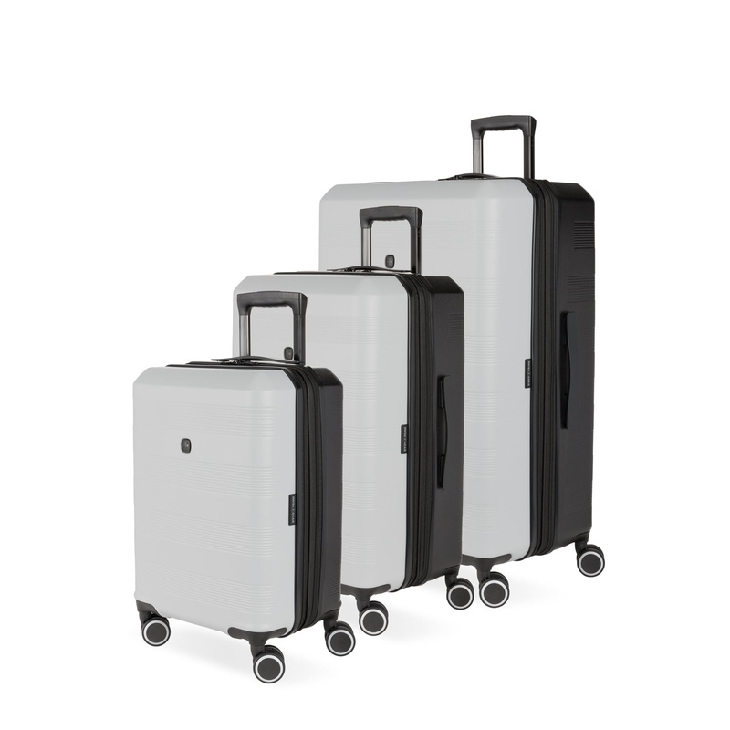 SWISSGEAR Duet 3-Piece Spinner Set in Grey/Black