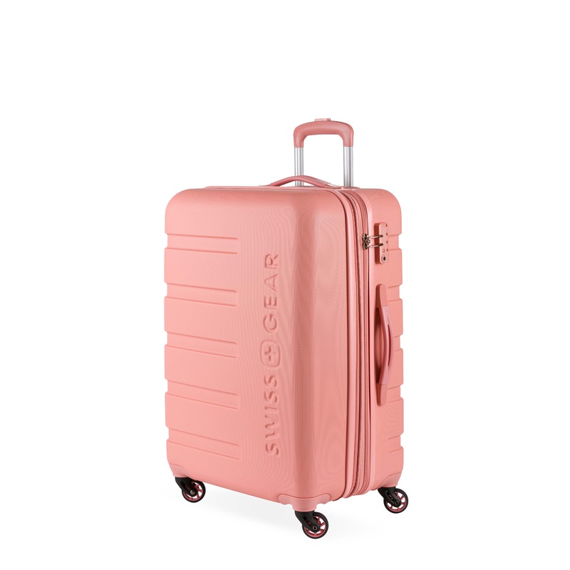 SWISSGEAR Signature Medium Checked Spinner in Coral