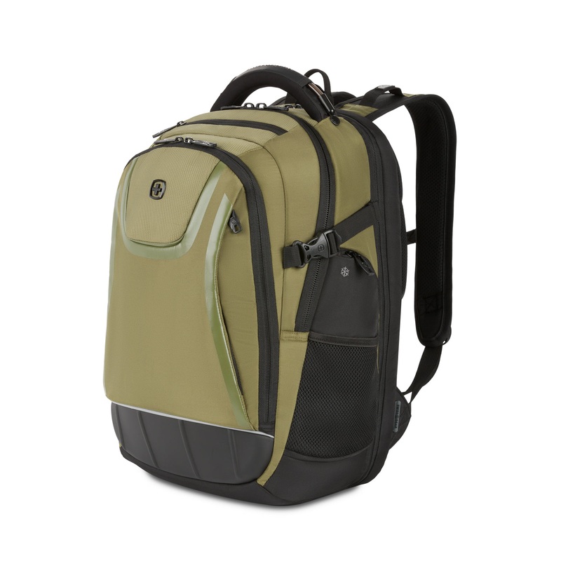 SWISSGEAR Volt USB ScanSmart Laptop Backpack in Olive Green/Black