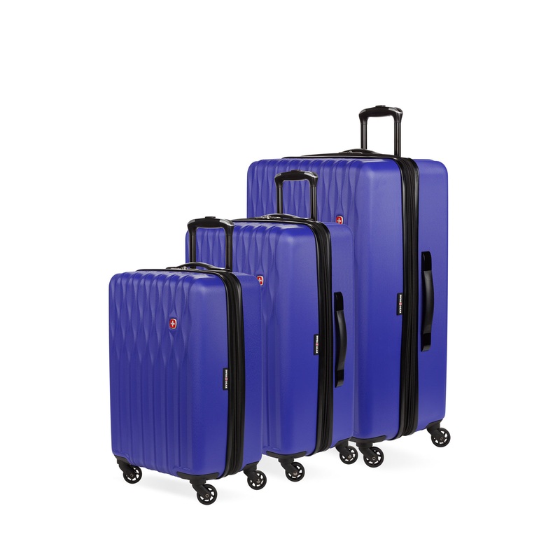 SWISSGEAR Wave 3-Piece Spinner Set in Violet Blue