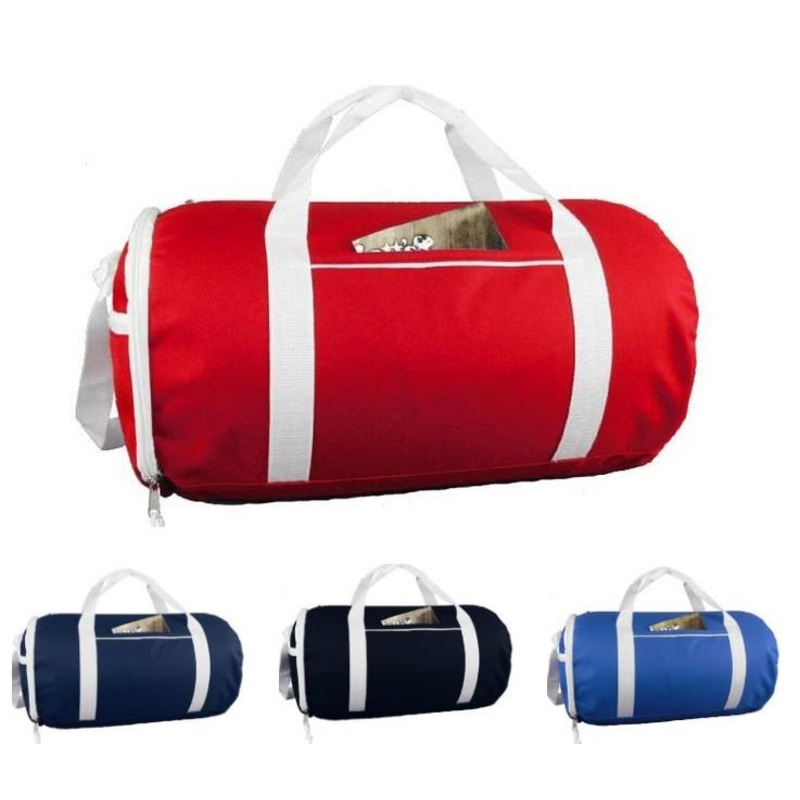 Two-Tone Sport Gym Roll Duffel Bags