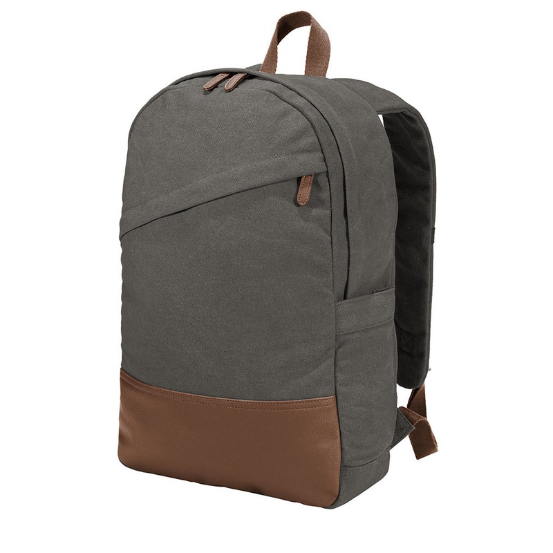 Vintage Cotton-Canvas Laptop Backpack