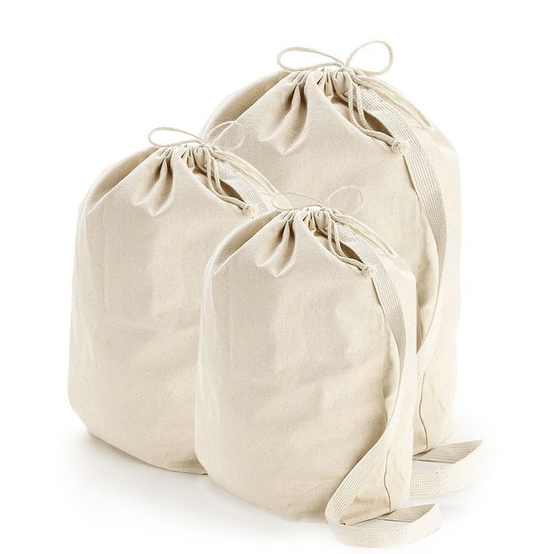 Wholesale Heavy Canvas Laundry Bags W/Shoulder Strap (Small-Med-Large)