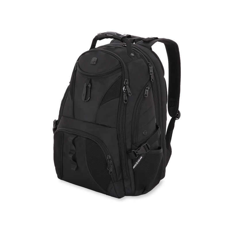 SWISSGEAR 1900 ScanSmart Laptop Backpack in Black/Black