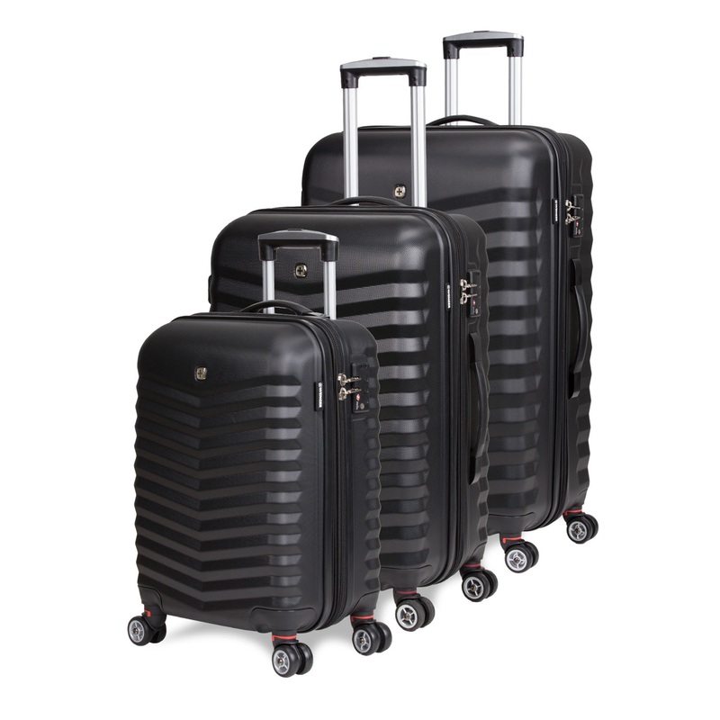 SWISSGEAR 3230 3-Piece Spinner Set in Black