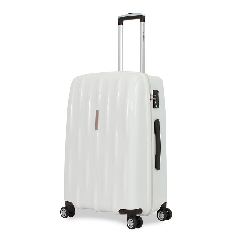 SWISSGEAR 6191 Medium Checked Spinner in White