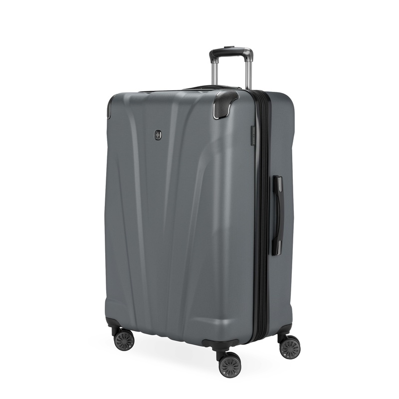 SWISSGEAR Cascade Large Checked Spinner in Dark Grey