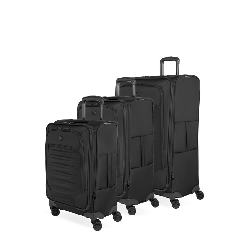 SWISSGEAR Checklite II 3-Piece Spinner Set in Black