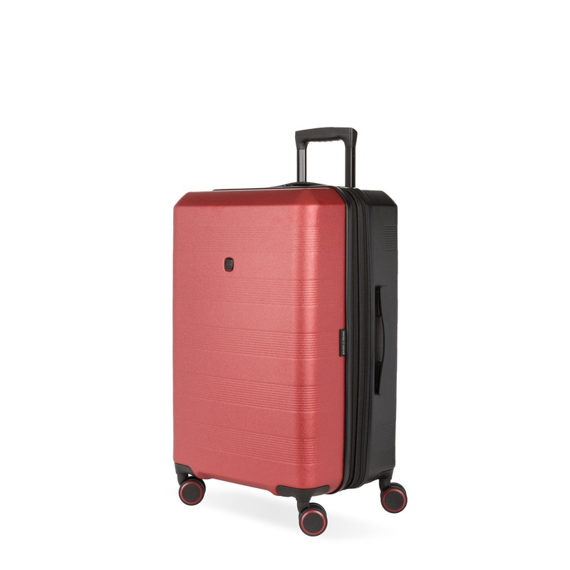 SWISSGEAR Duet Medium Checked Spinner in Red/Black