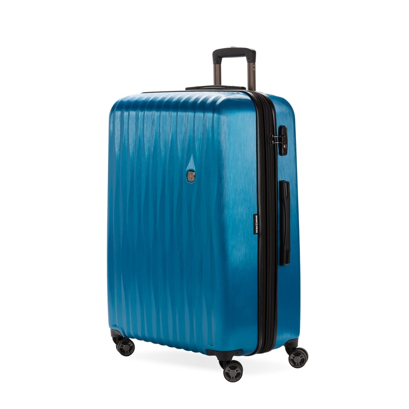 SWISSGEAR Energie Large Checked Spinner in Ocean Blue