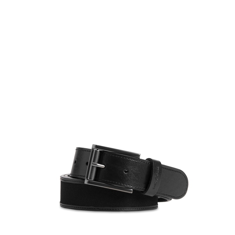 SWISSGEAR Inlay Roller XLarge Leather Belt in Black