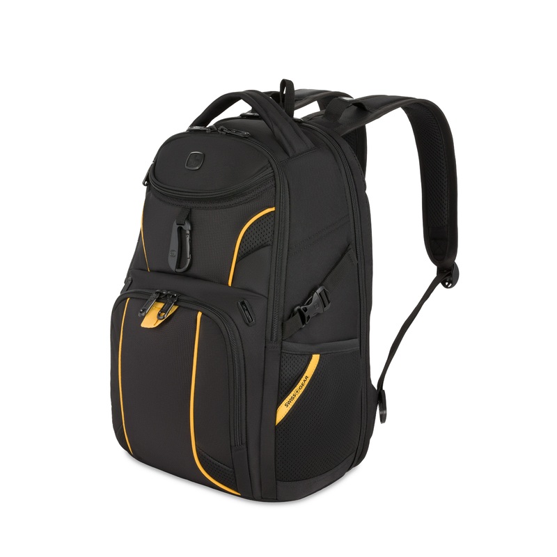 SWISSGEAR Mini 1900 ScanSmart Laptop Backpack in Black/Gold