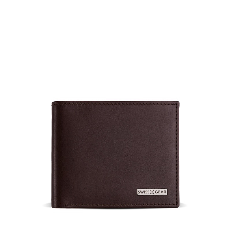 SWISSGEAR Napa Leather BiFold Passcase Wallet in Brown