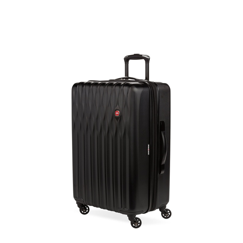SWISSGEAR Wave Medium Checked Spinner in Black