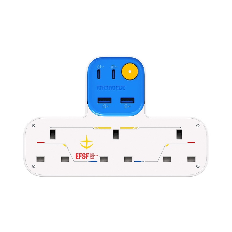 1-Charge Work Flow T-shaped Extension 3 Outlet with USB
