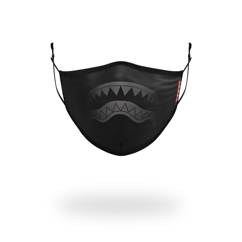 ADULT MIDNIGHT SHARK FORM FITTING FACE MASK