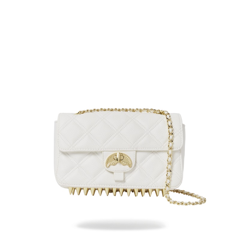 RIVIERA LE BLANC GOLD CHAIN SHARK HANDBAG