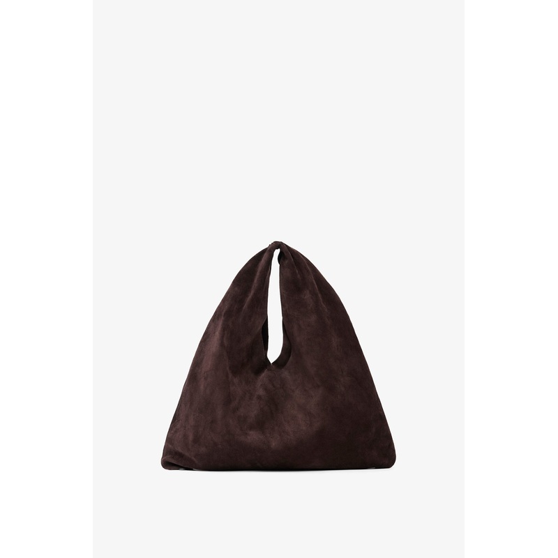 Bindle small brown suede bag