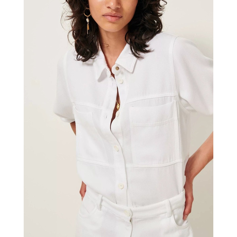 Denim Shirt Leone Optical-White