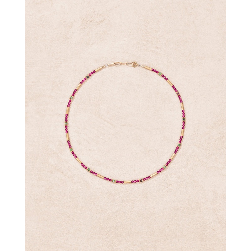 Necklace Coll072 Ananda Collier Rubellite