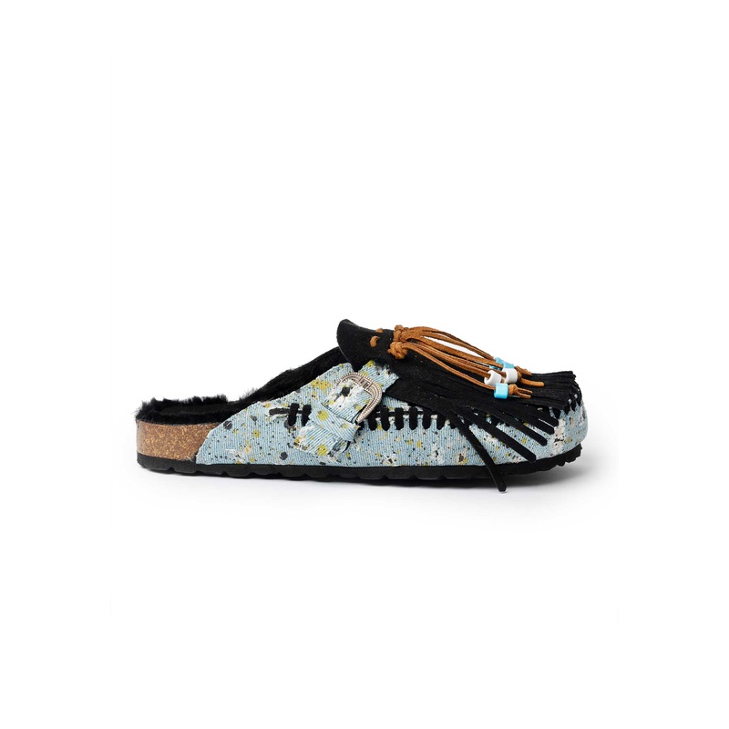 Sandal Paint Caribe Denim Nero