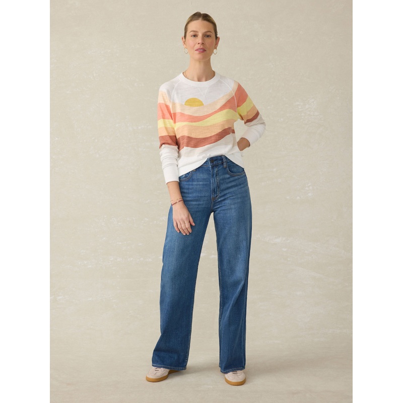 Sunwashed Slub Crew Wks2419 Coral-Spring-Soleil