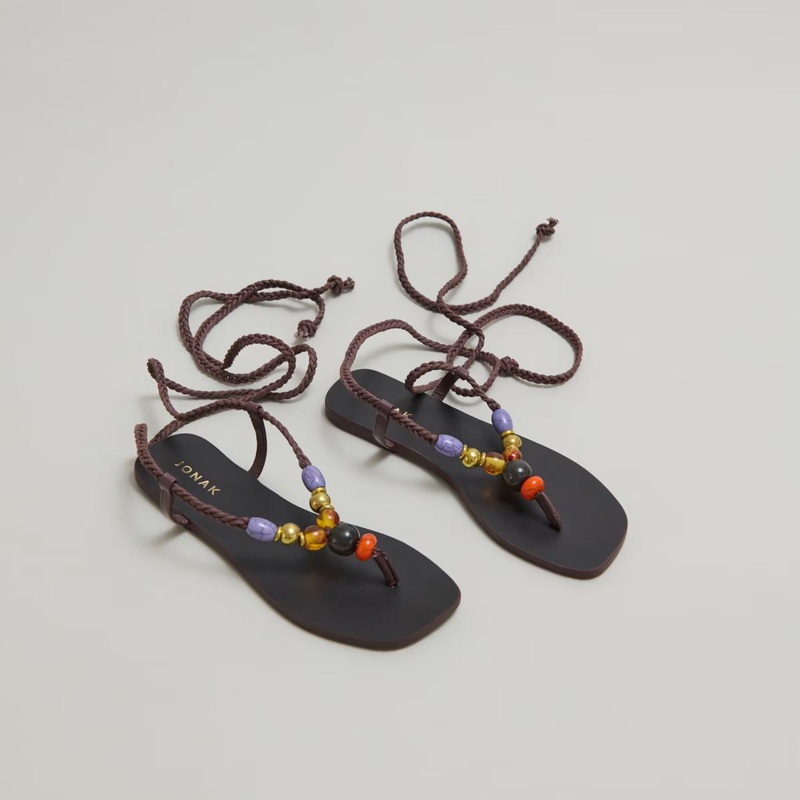 433- Sienna Cuir/corde Marron-Fonce-marron