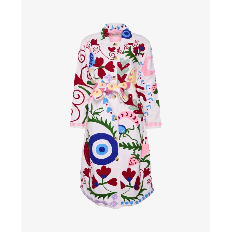 Coat Se1093 Rose Suzani White-Swan